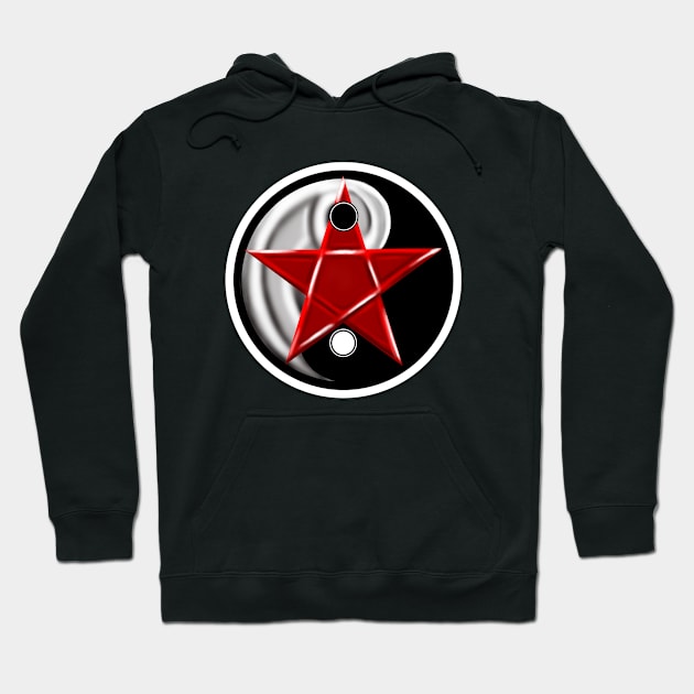 YinYang Pentacle Hoodie by Rockell